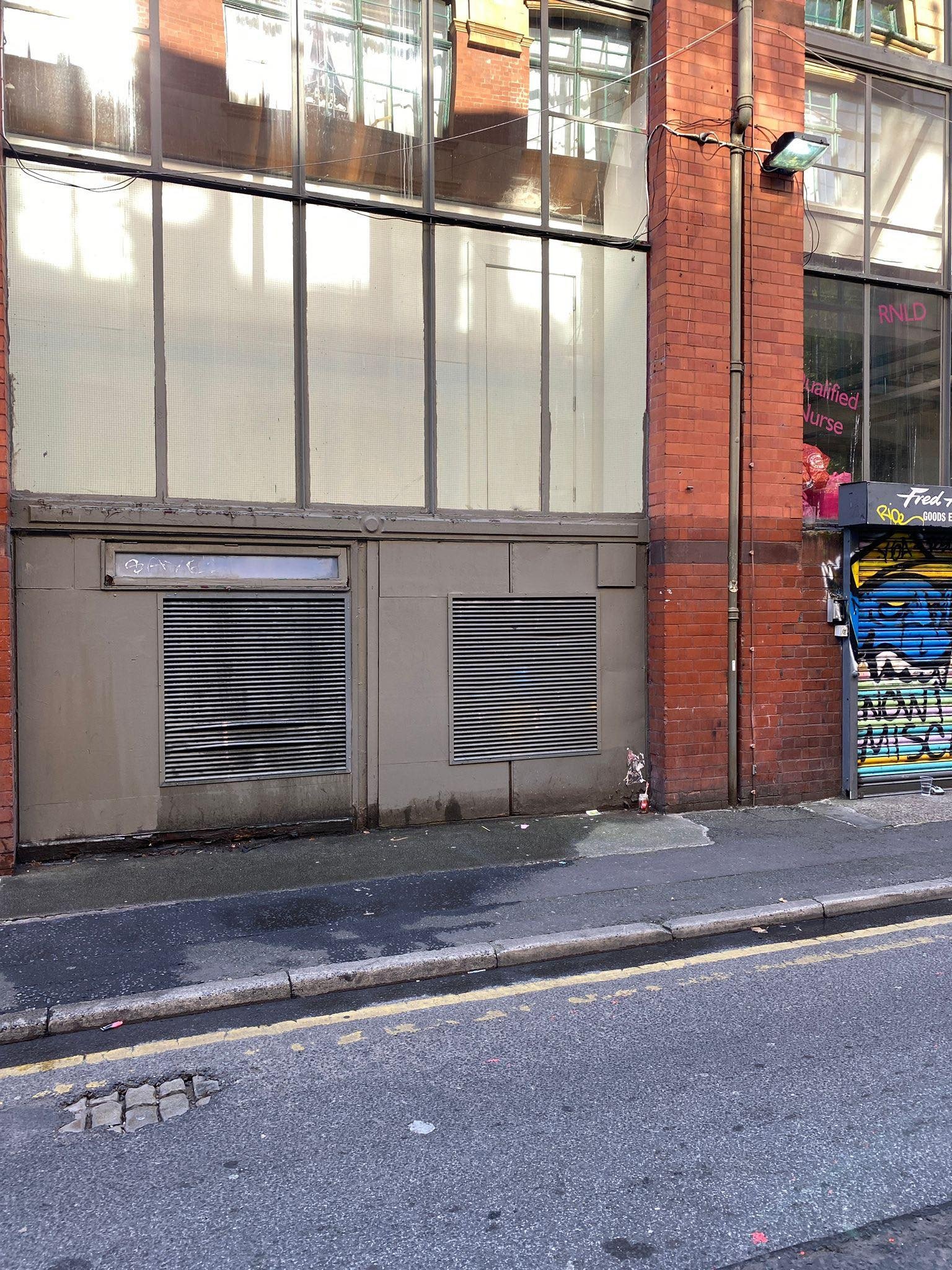 Clean brick surface after graffiti treatment