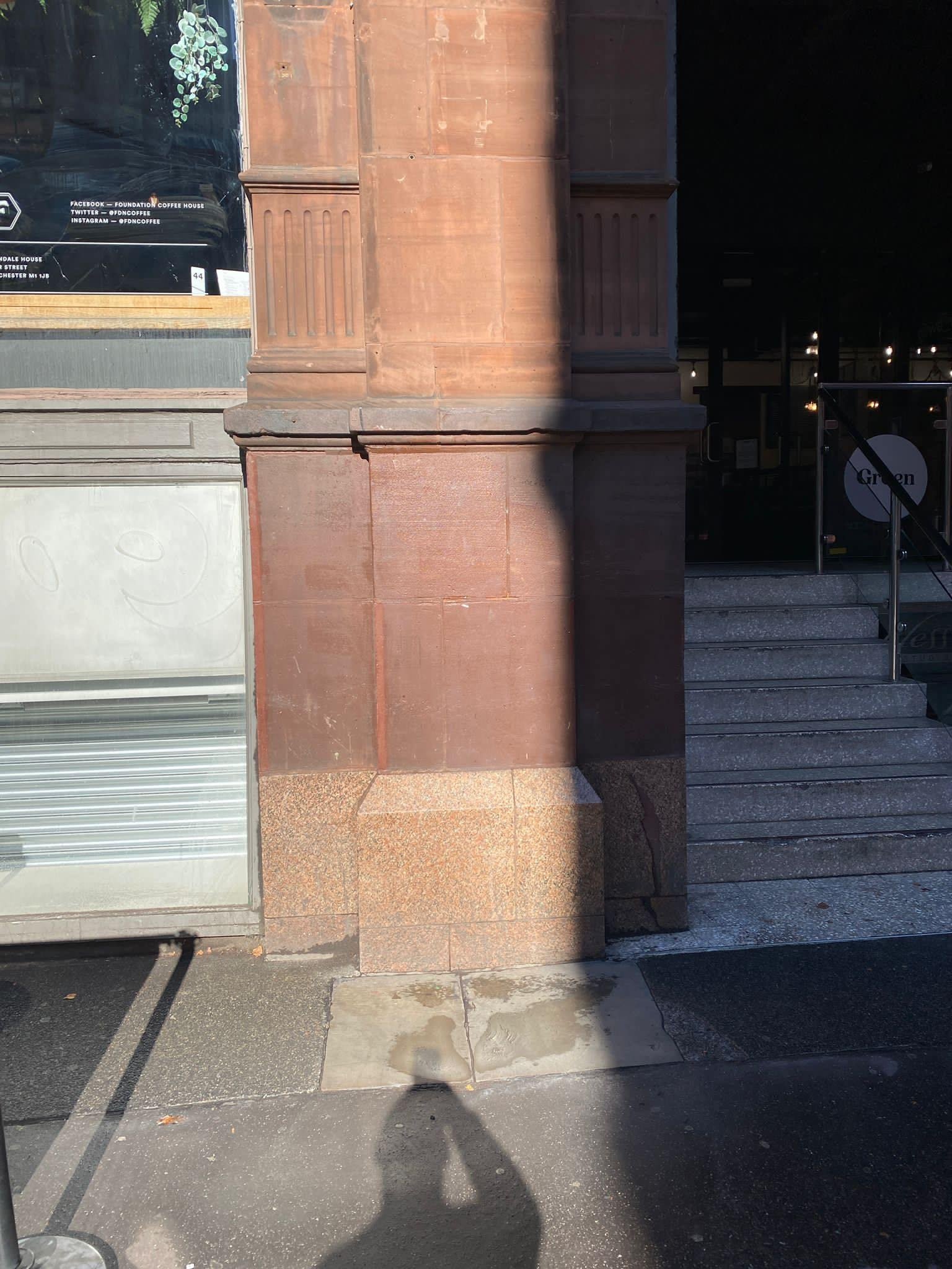 Completed graffiti removal showing restored surface