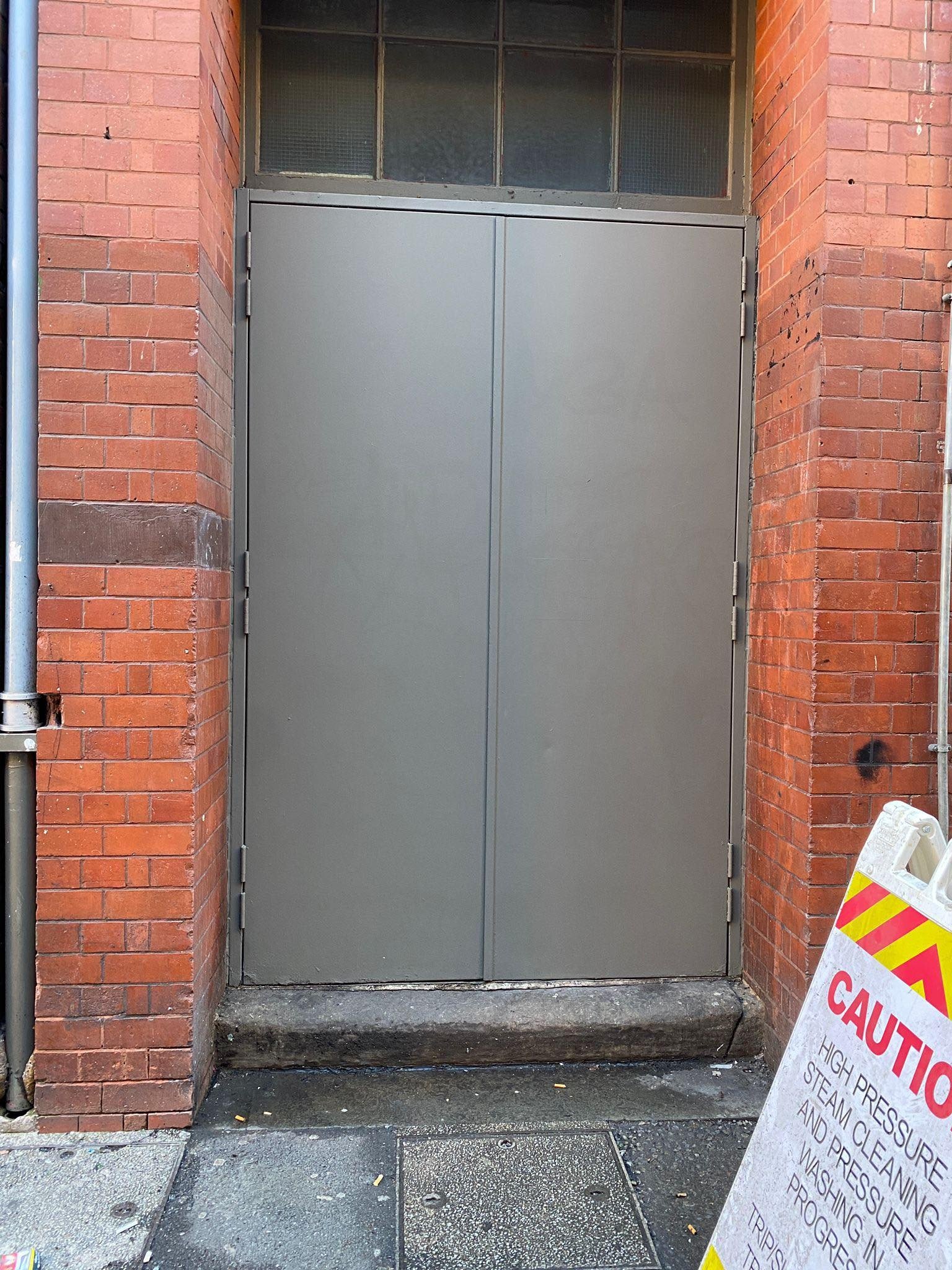 Heritage stone restoration work in progress